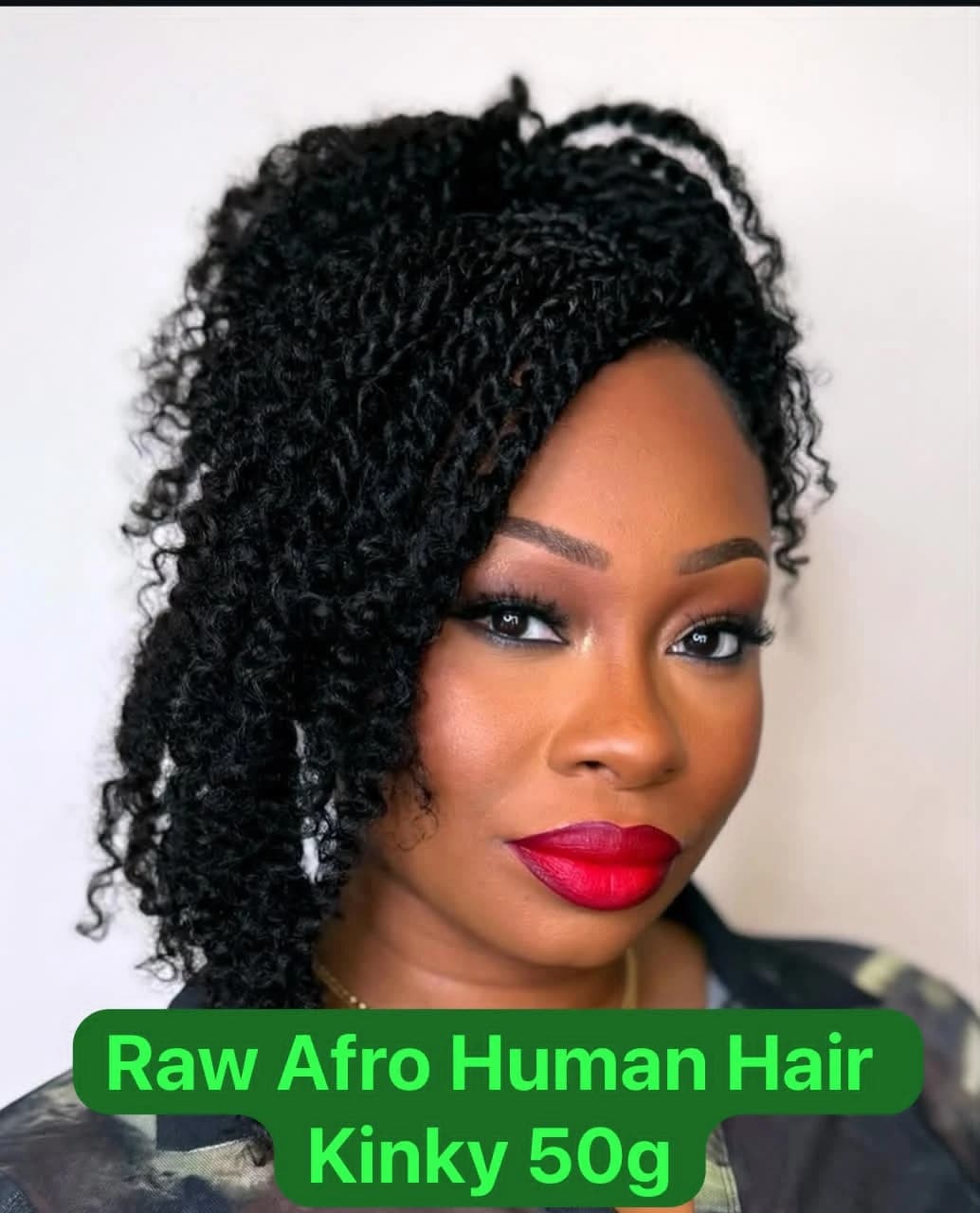 Raw Afro Kinky Human Hair - styled